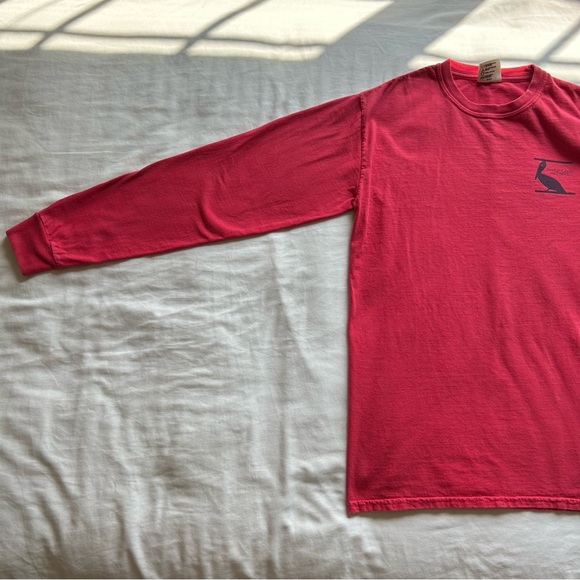 Comfort Colors Marshland Apparel Red "Anchor Design" Long Sleeve T Shirt Size S - Picture 4 of 12